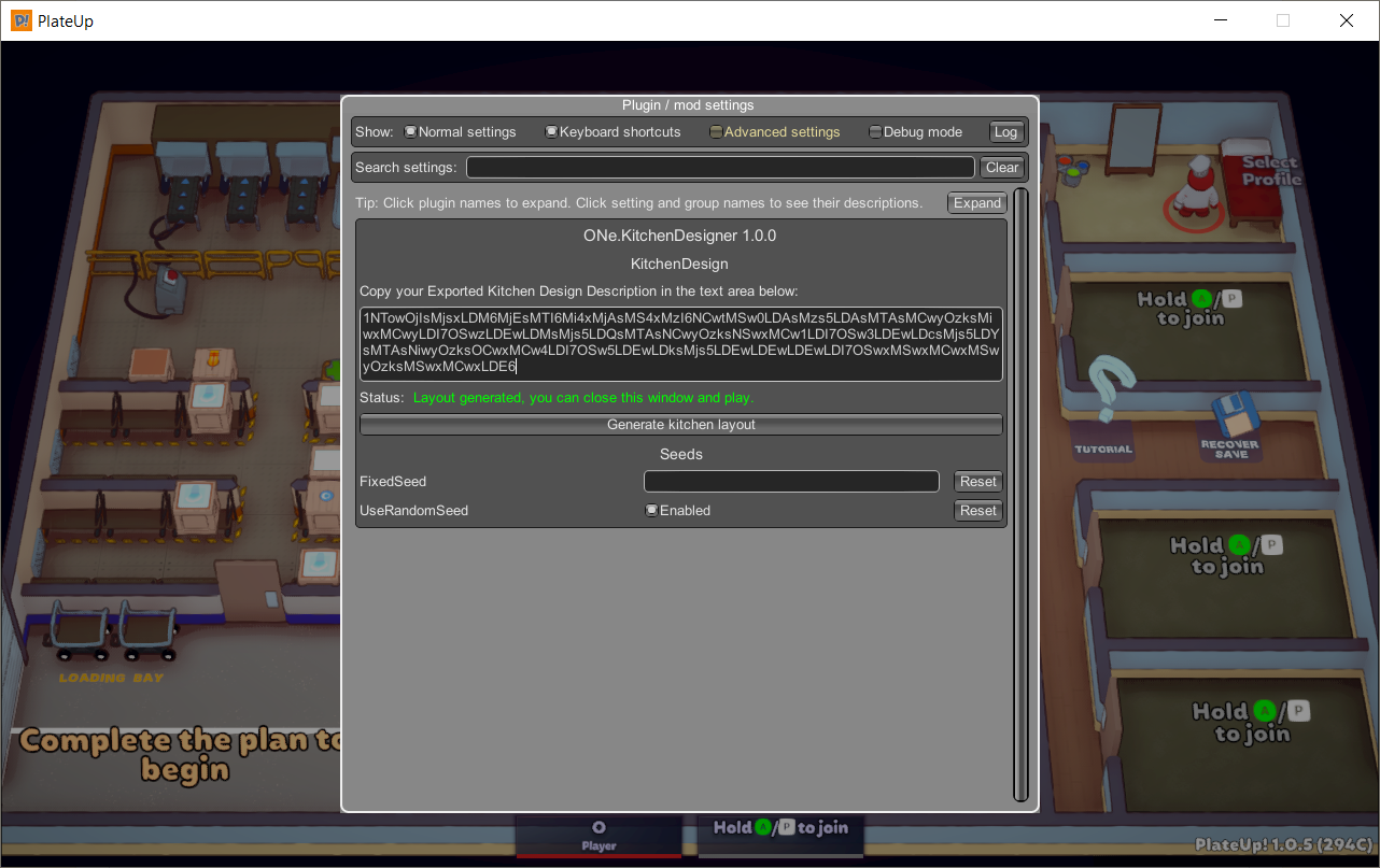 Generated kitchen design confirmation